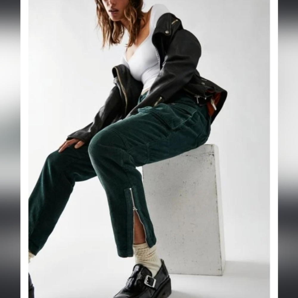 NWT Free People London Calling Slouchy Cord Pant Size 28 Retail $168